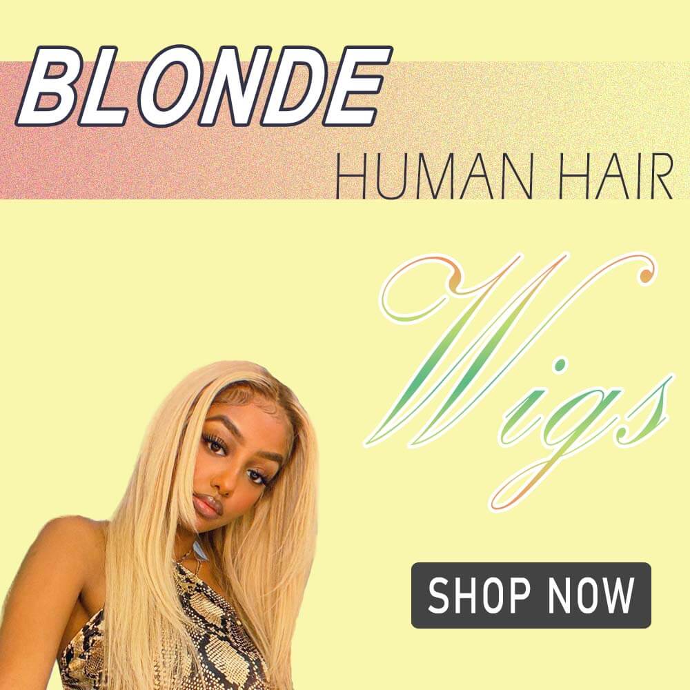 Blonde human hair wigs