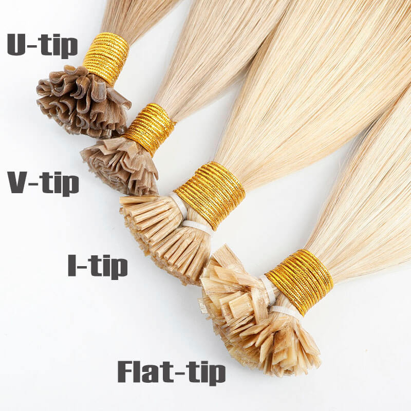 Pre-bonded human hair extensions (I-tip, U-tip, Flat-tip, V-tip Hair)