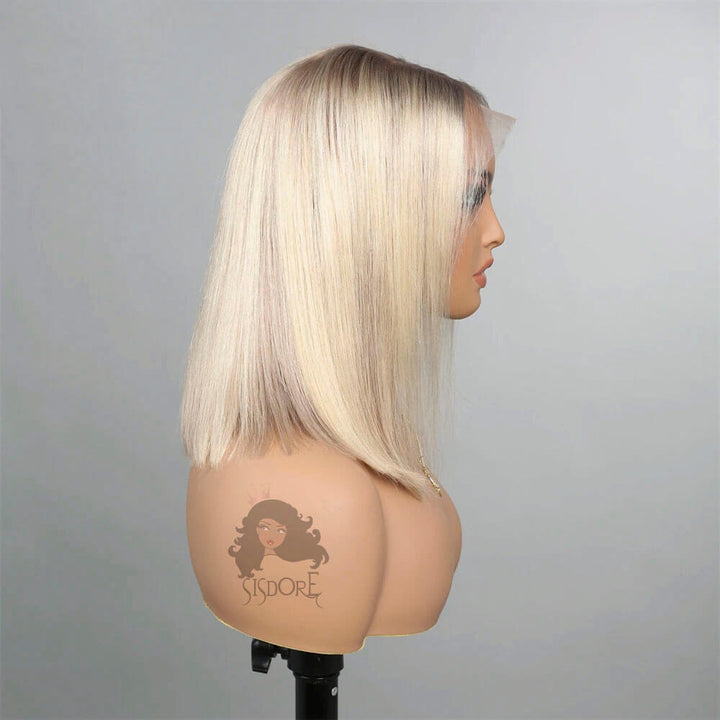 blonde ombre human bob wig 4