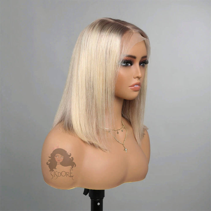 blonde ombre human bob wig 5