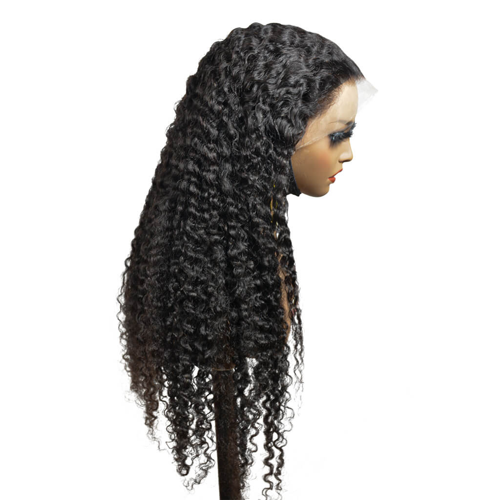 Burmese curly human hair 360 wig