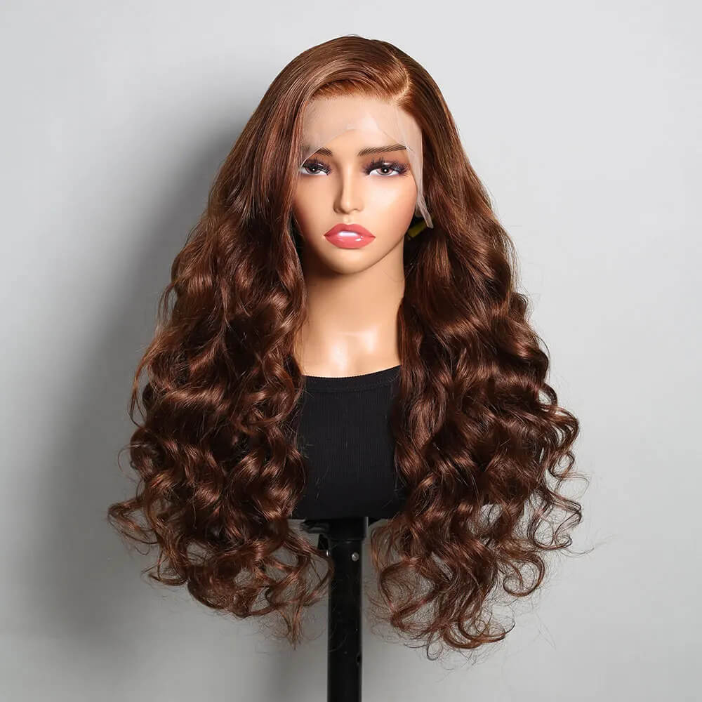 Chocolate Brown Lace Front Wig Loose Wave