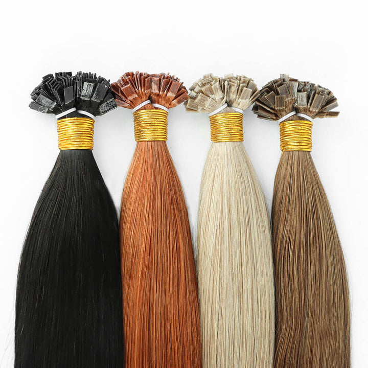 Seamless hot fusion keratin tip Remy human hair extensions