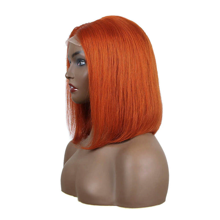 short ginger hair wear and go glueless bob wig