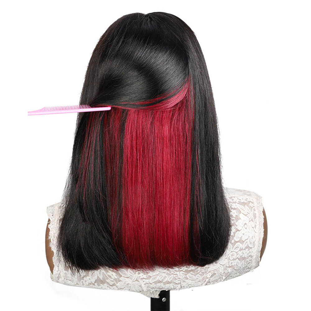 peekaboo bob wig 1b burgundy