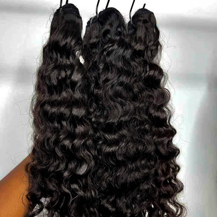 Raw burmese curly hair bundles