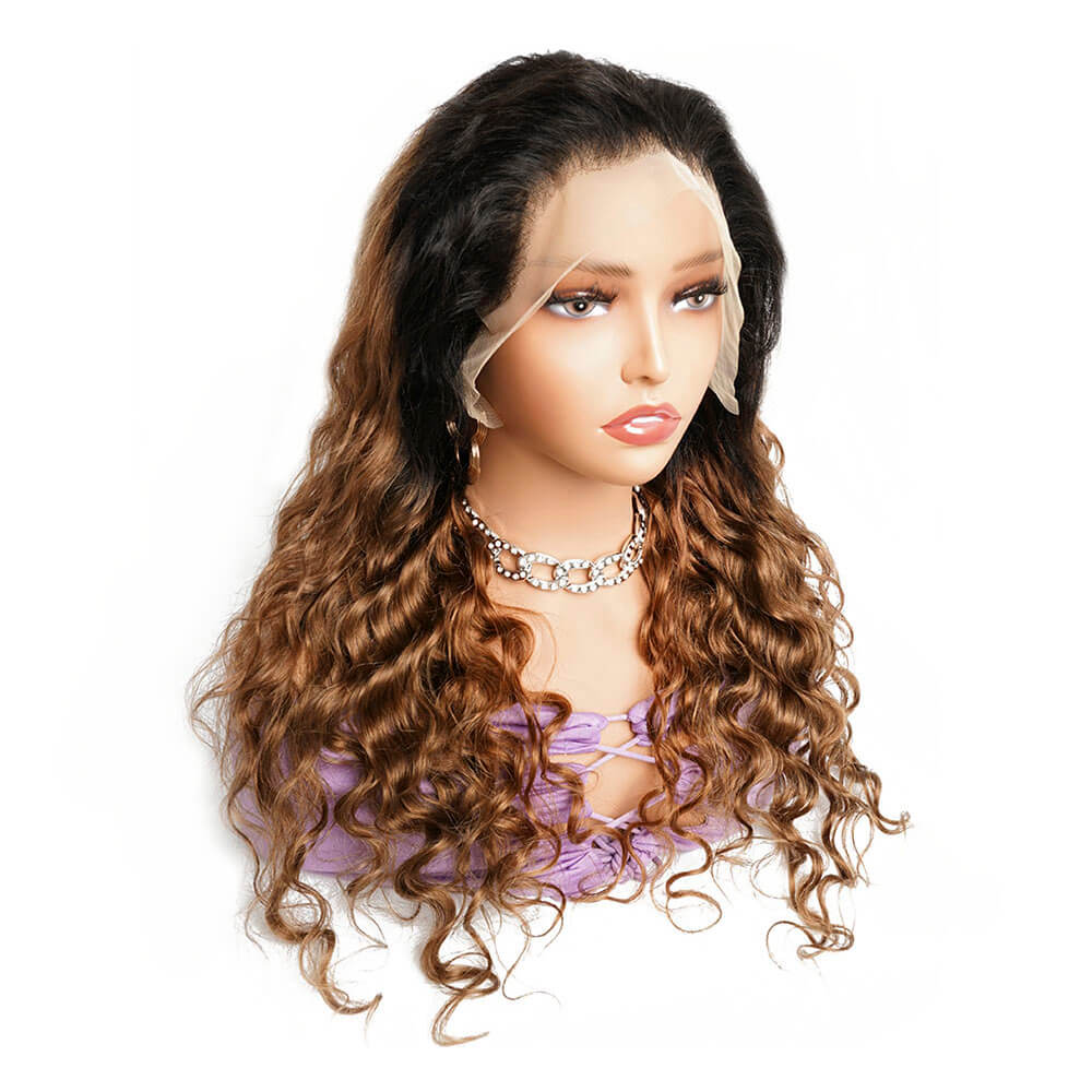 Realistic Auburn Ombre Loose Deep Wave Hair
