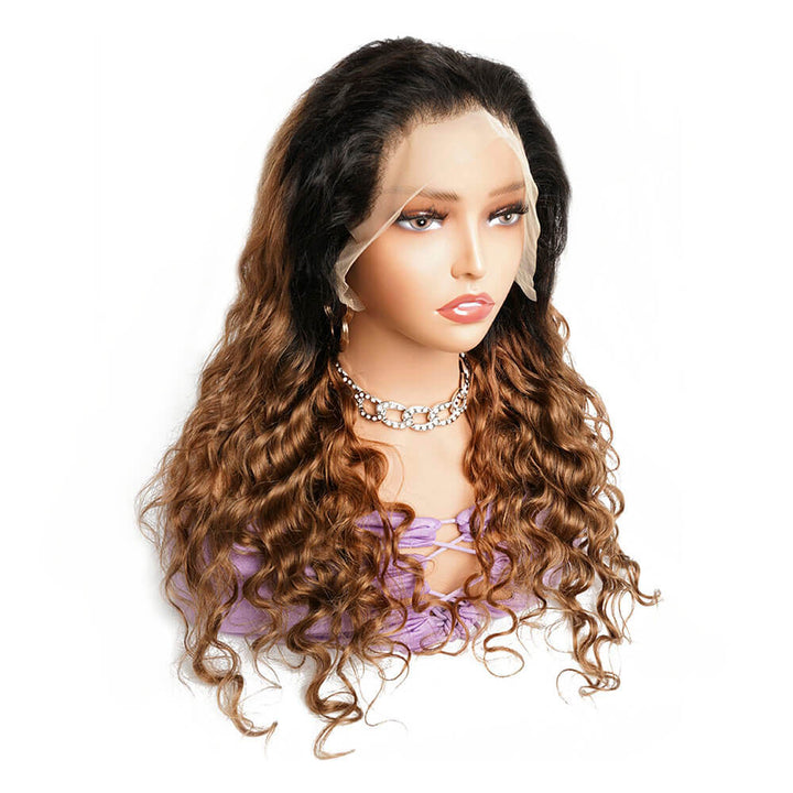 Realistic Auburn Ombre Loose Deep Wave Hair