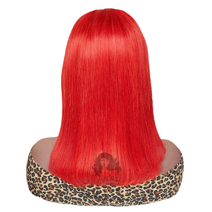 red bob wig