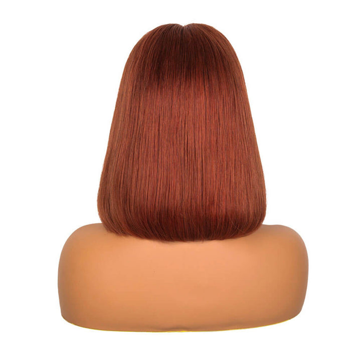 Reddish brown hair wear and go glueless bob wig