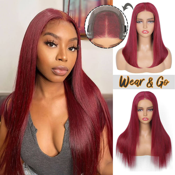 99j hair glueless wig, ready to wear pre cut lace closure wig