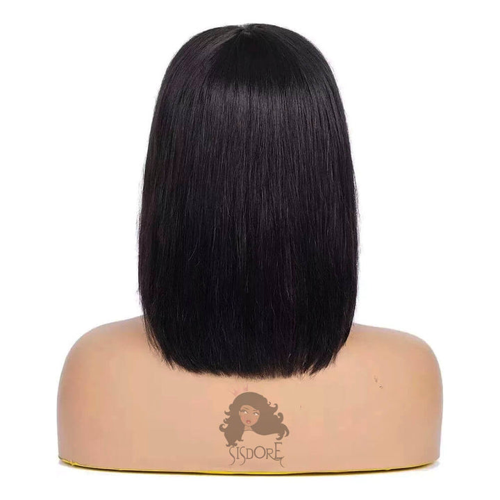 Bob wig with bangs natural black hair #color_natural-color-bob