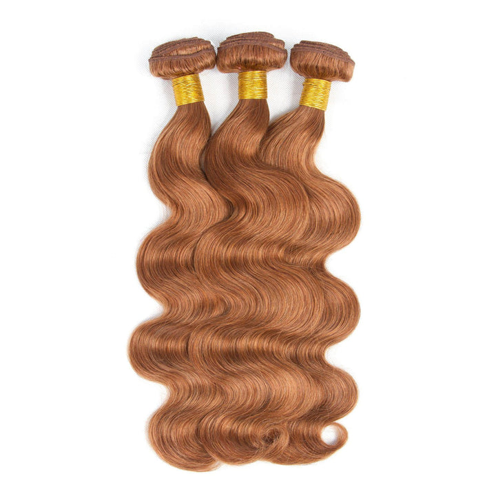 medium auburn body wave bundles