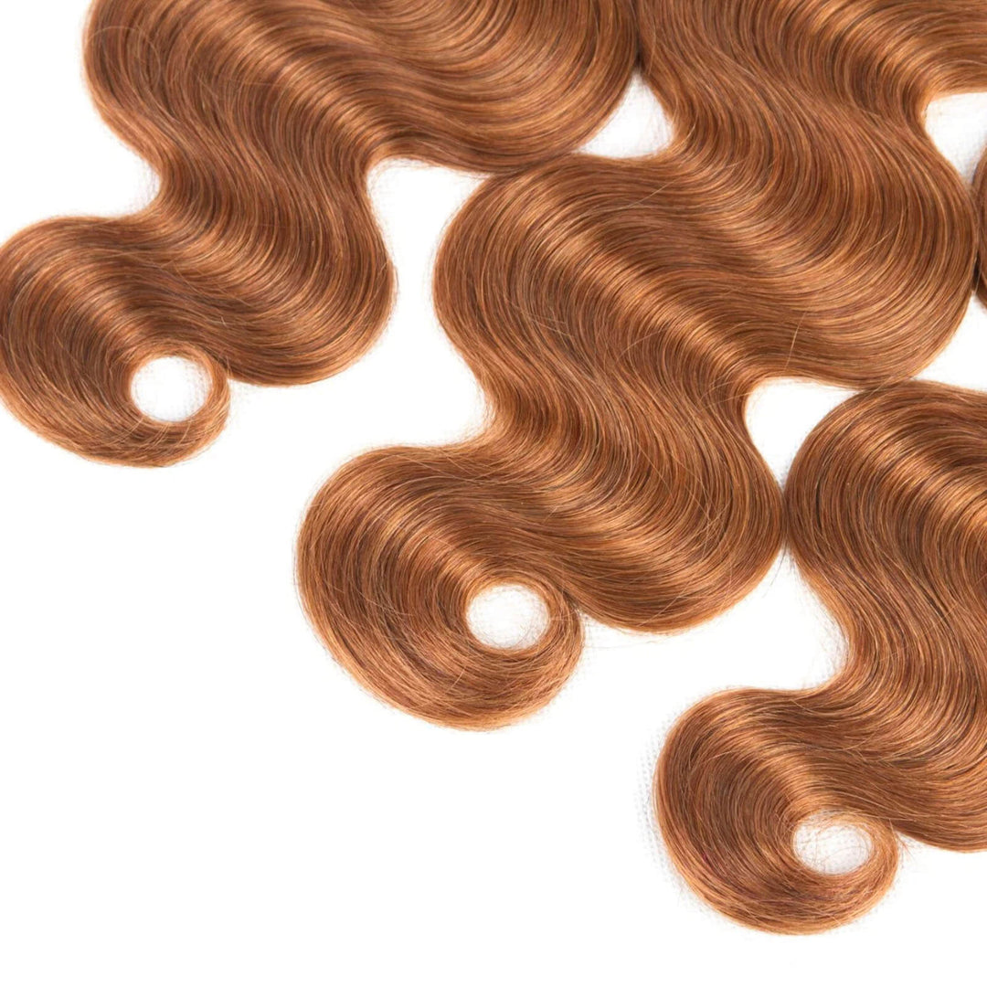 #30 Medium Auburn Hair Bundles Body Wave Thick Hair End