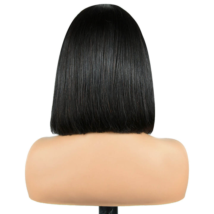 Glueless Bob Wig Black Straight Human Hair