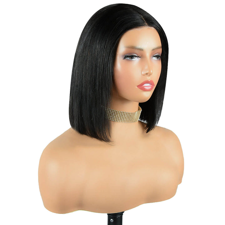 Short Black Straight Hair Wear and Go Wigs