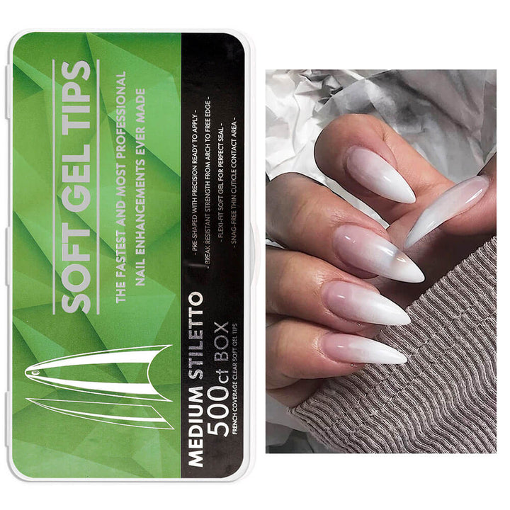 Soft Gel Tip Extension, Full Cover Manicure Acrylic Traceless Nails Tablet