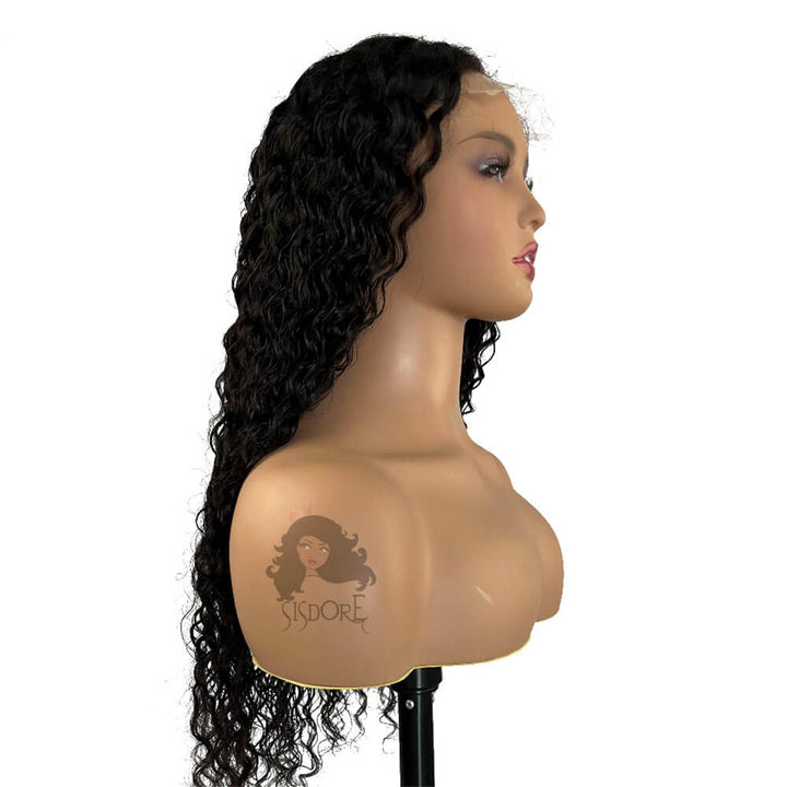 Wet and Wavy Hair Glueless Wig, Water Wave Pre Cut Lace Wear & Go Wigs