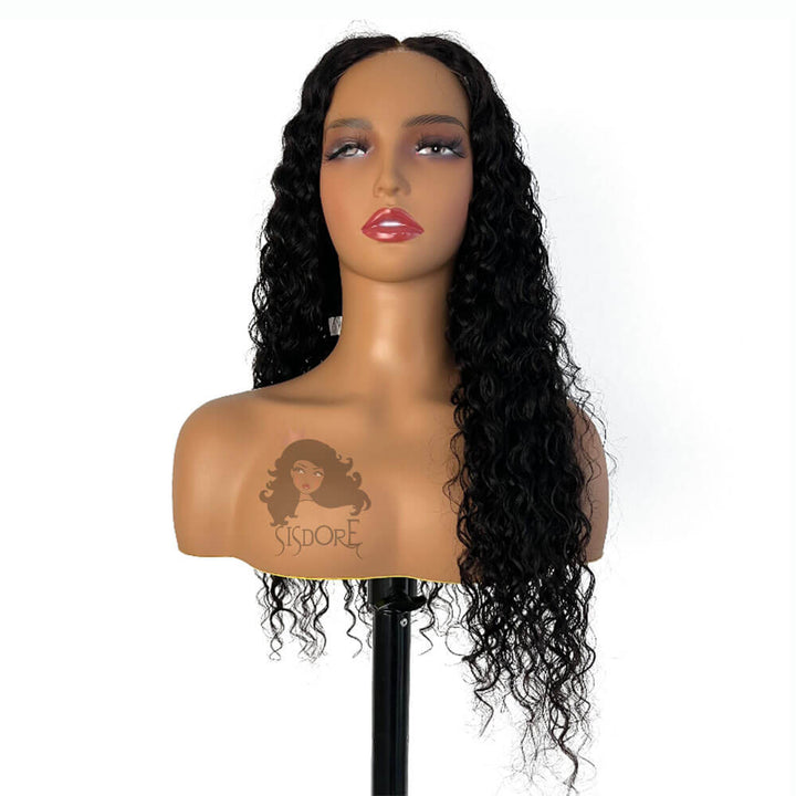 Wet and Wavy Hair Glueless Wig, Water Wave Pre Cut Lace Wear & Go Wigs