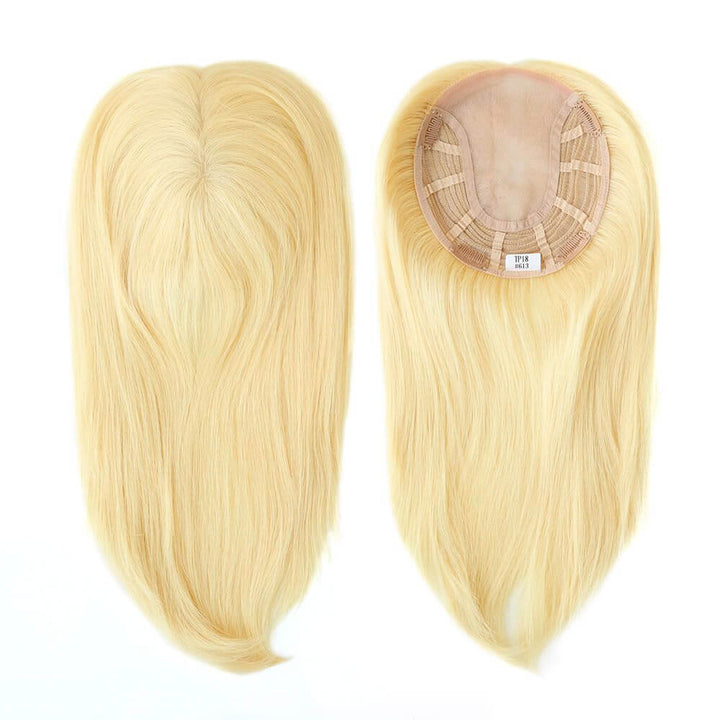 mono base hair topper with #613 blonde