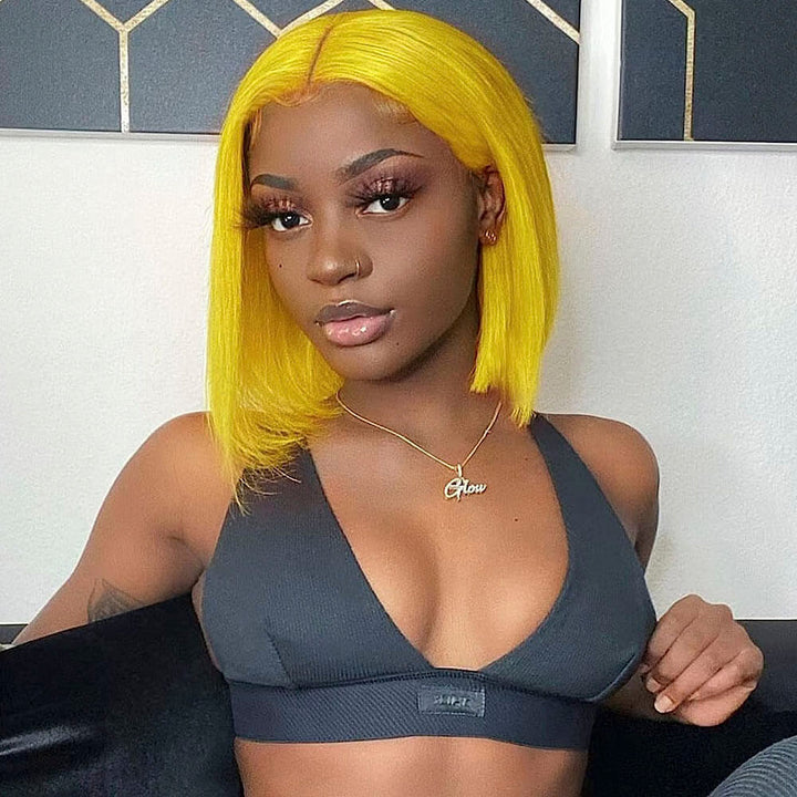 Yellow Bob Wig