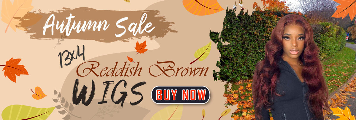 autumn sale of reddish brown body wave human hair wigs