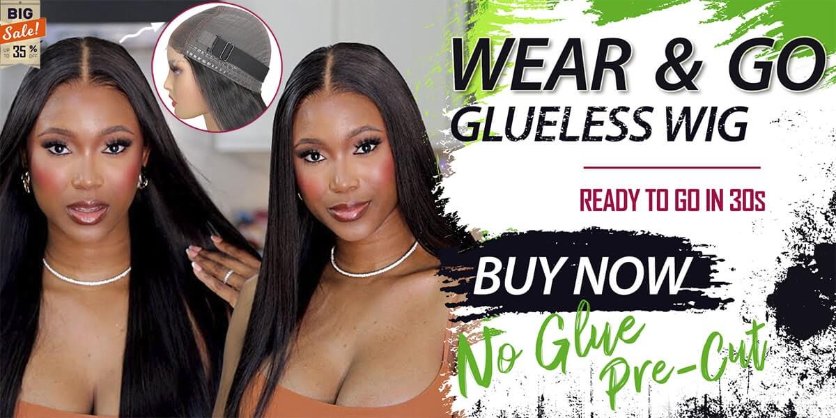 wear and go gluless wig human hair pre cut lace plucked