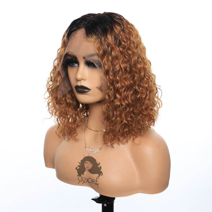 1B/30 Ombre Curly Bob Wig 