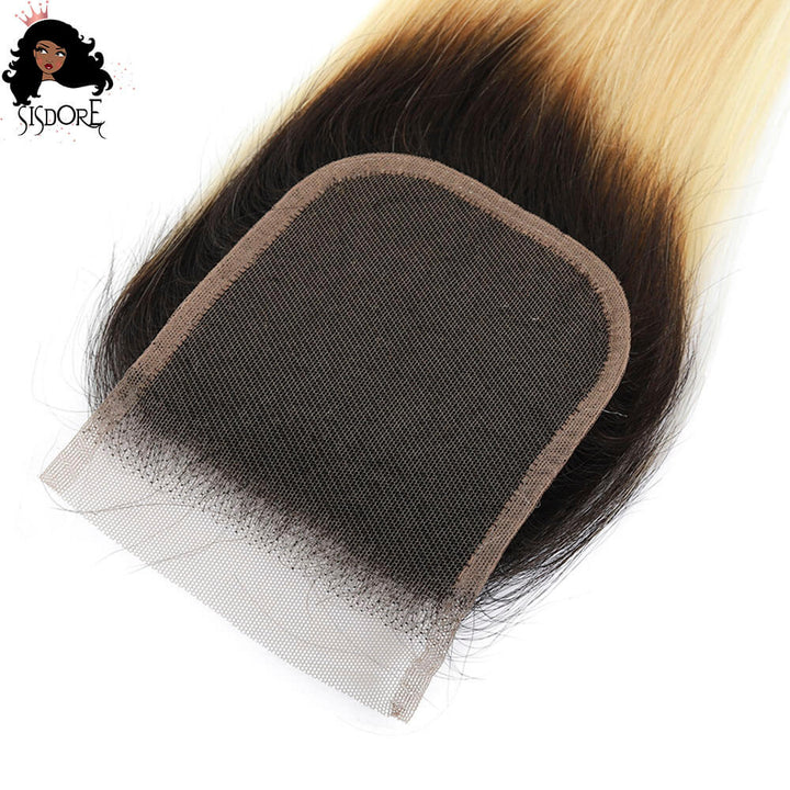 1B 613 Straight Closure transparent lace
