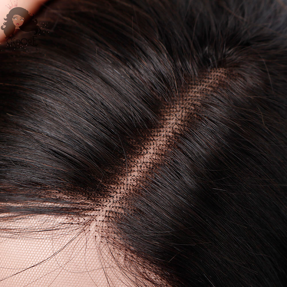 Invisiable knots at middle parting area