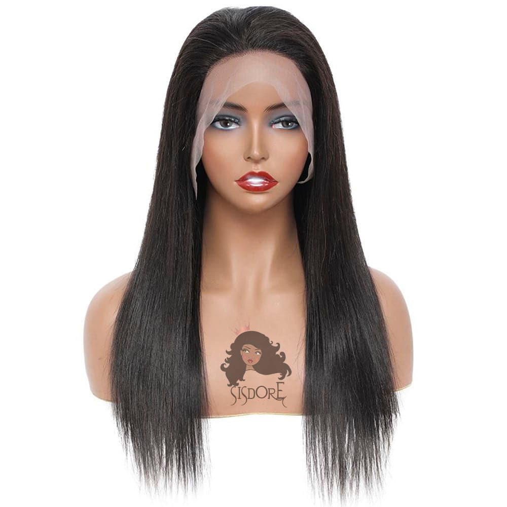 Black Straight Human Hair Wig - Full Lace & 360 Lace