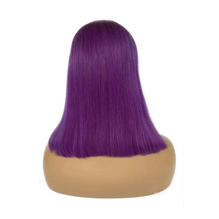 Black to purple ombre bob wig