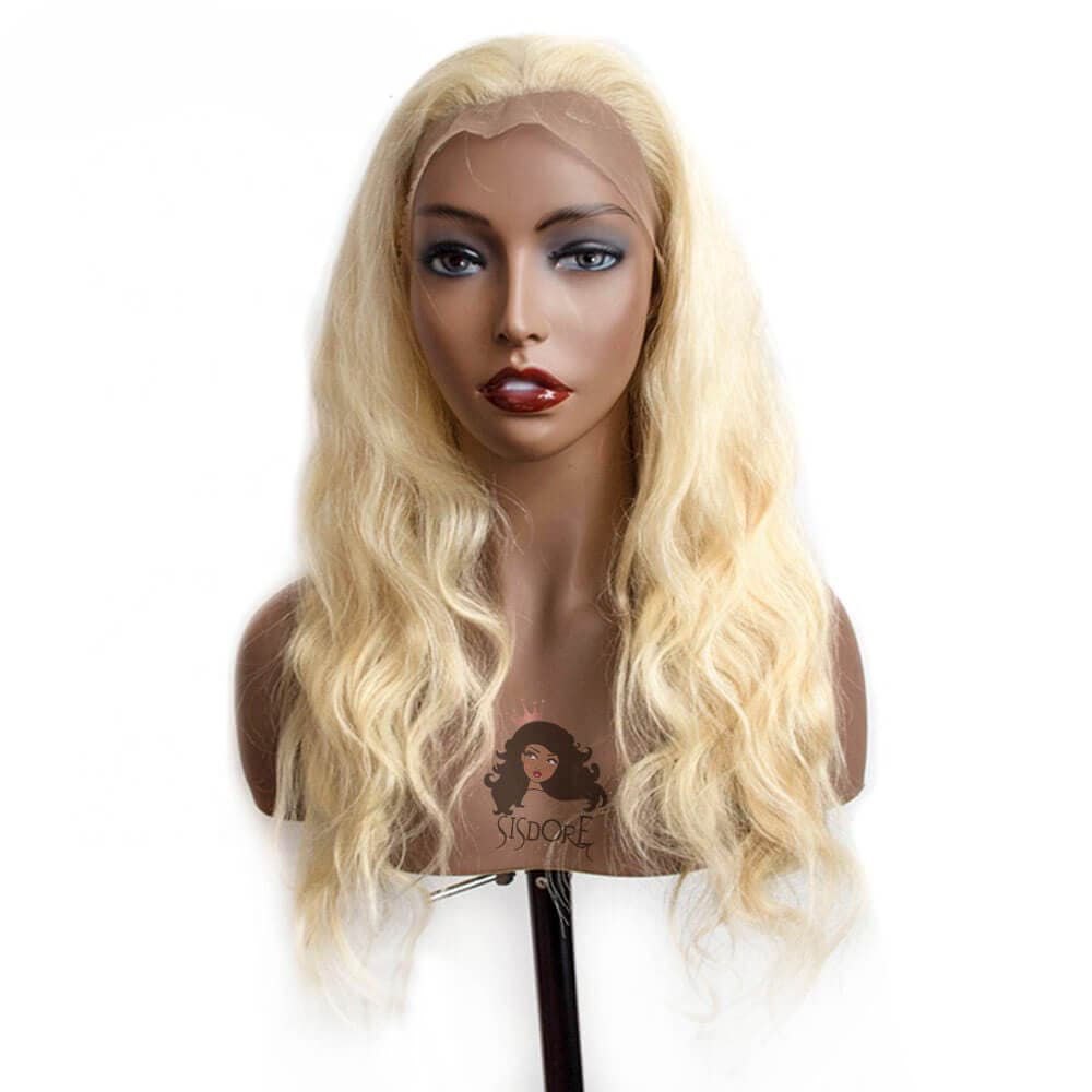 Blonde 613 Body Wave Human Hair Wig with HD Lace Front