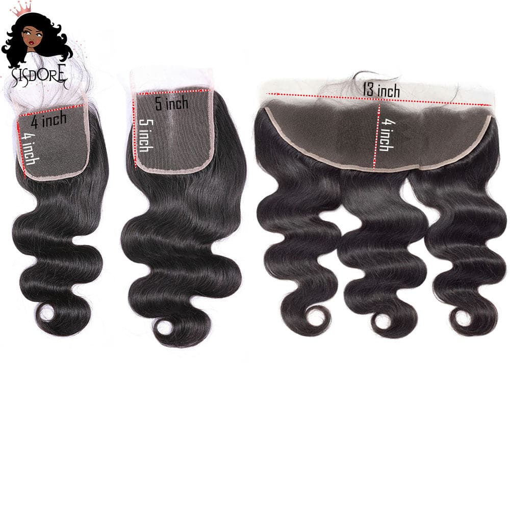 Body wave hair 4x4 lace closure, 5x5 closure, 13x4 frontal HD lace