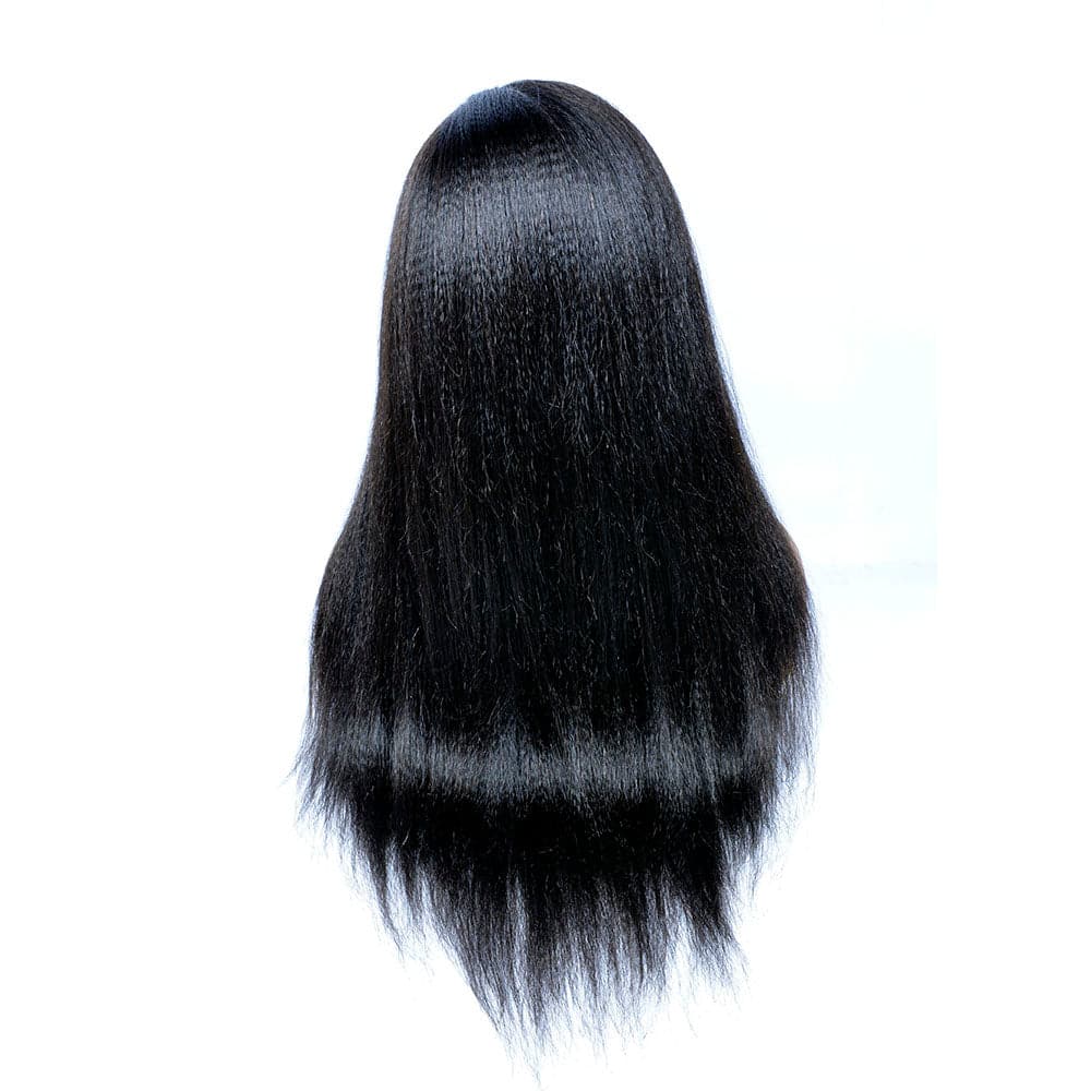 Light Yaki straight human hair wig 