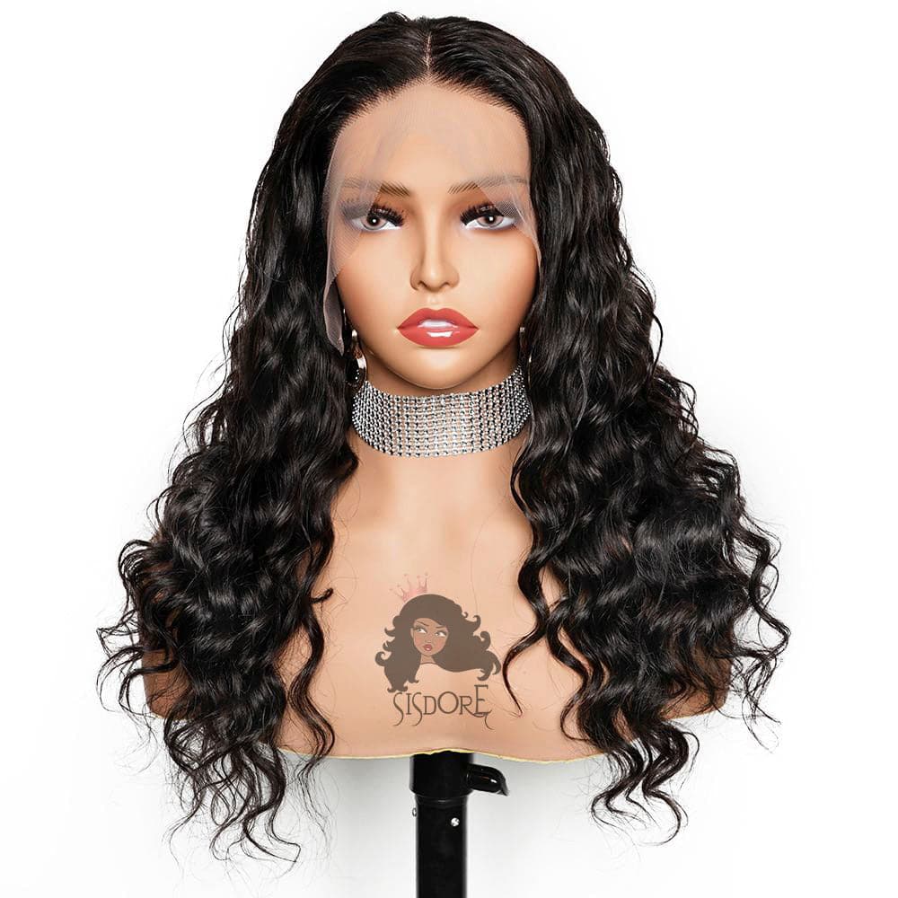 Loose Deep Wave Black Wig – Real Hair Lace Wig