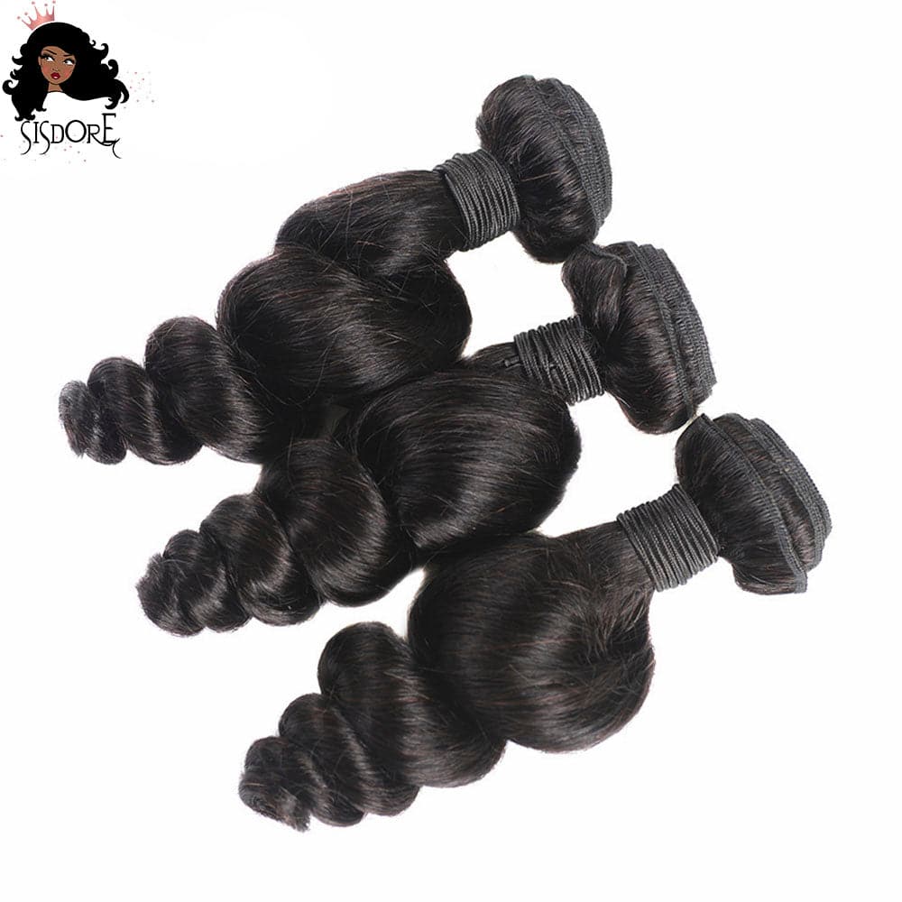 Loose wave human hair 3 bundle deals