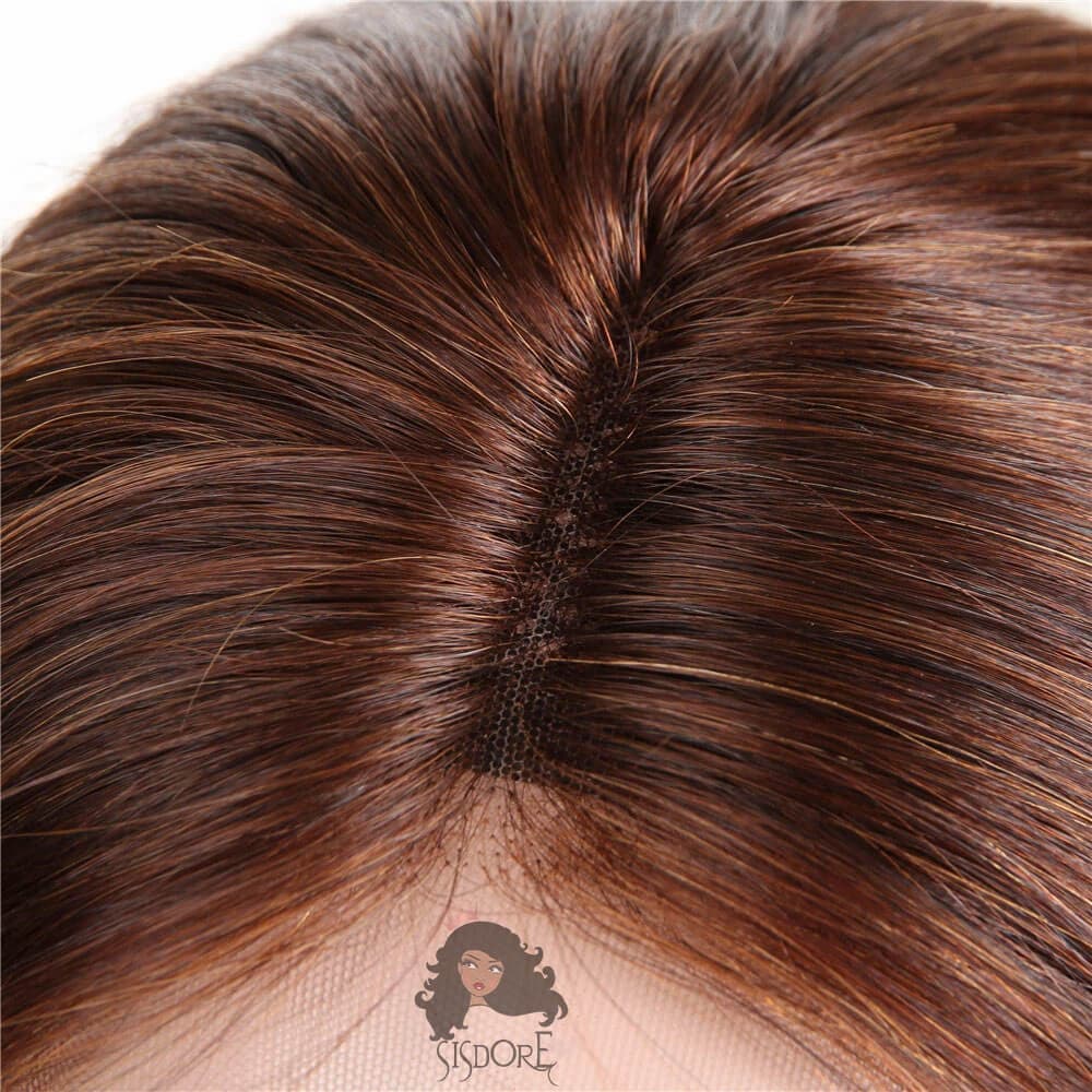 Medium brown bob wig