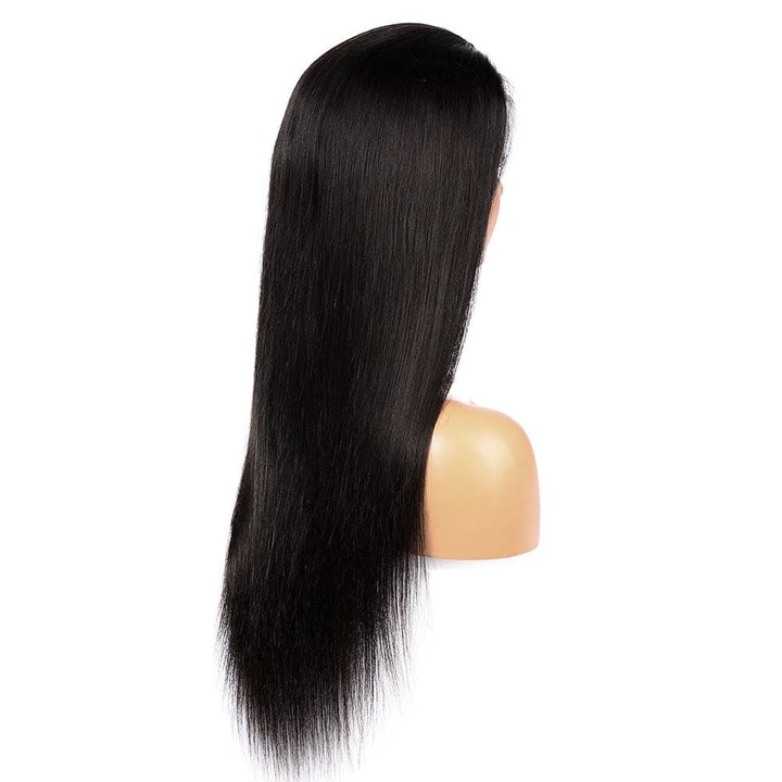 Peruvian Straight Wig with Natural Black Human Hair