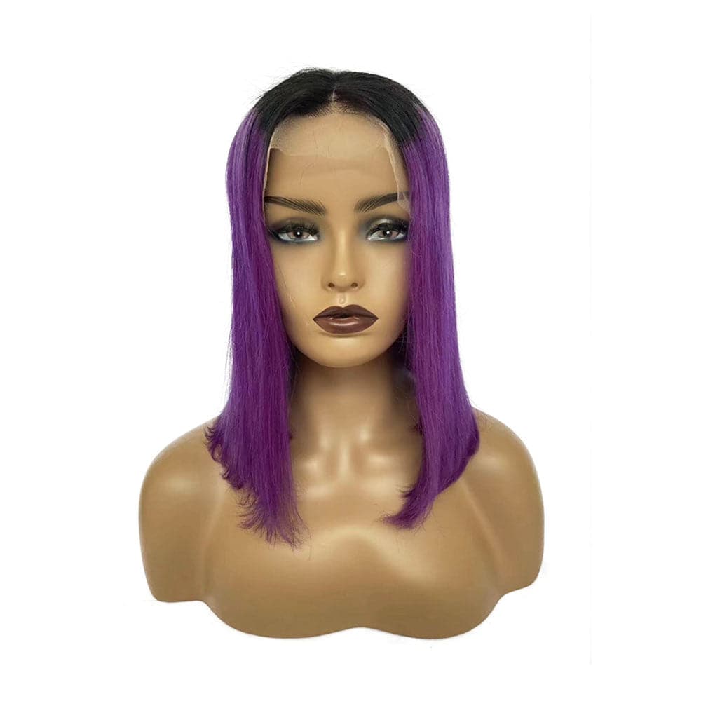 Purple ombre bob wig