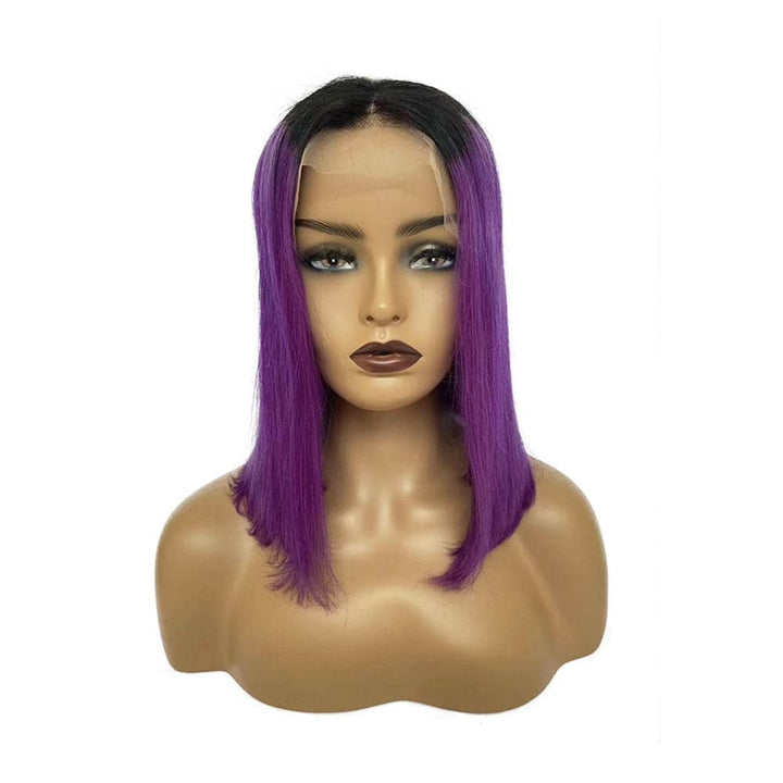 Purple ombre bob wig