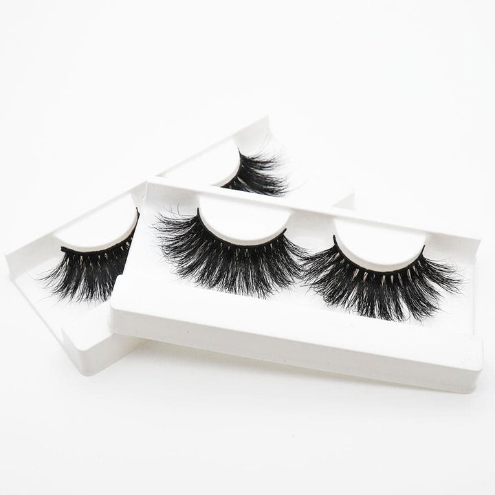 25mm Long Mink Hair Messy Multilayer Cross 3D False Eyelashes EL-009