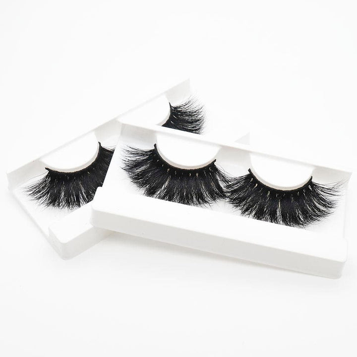 25mm Long Mink Hair Messy Multilayer Cross 3D False Eyelashes EL-010