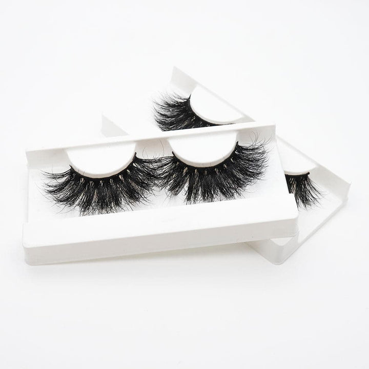 25mm Long Mink Hair Messy Multilayer Cross 3D False Eyelashes EL-013