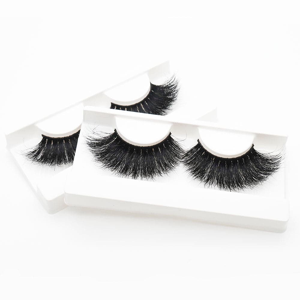 25mm Long Mink Hair Messy Multilayer Cross 3D False Eyelashes EL-011