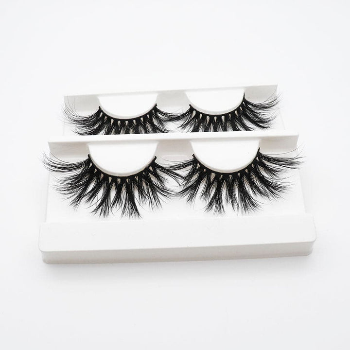 25mm Long Mink Hair Messy Multilayer Cross 3D False Eyelashes EL-001