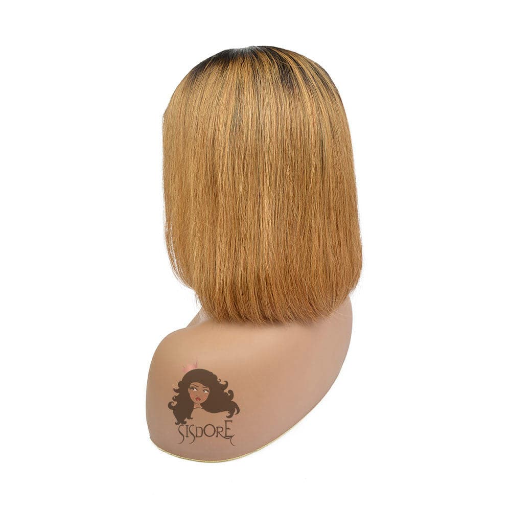 Short auburn bob lace wig