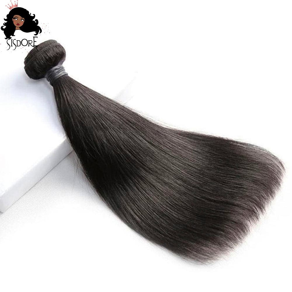 Straight hair bundle black