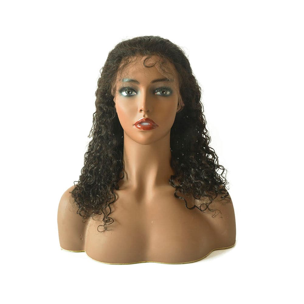 Water wave human hair lace front wig