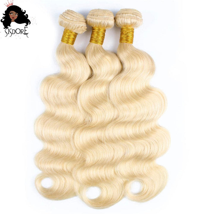 613 blonde human hair weaves body wave